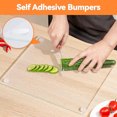 Glass Table Top Anti Slip Pads Self Adhesive- Rubber Feet for Cutting Board Large 72PCS 4/5 inch, Glass Table Top Bumpers - size: Medium 72pcs