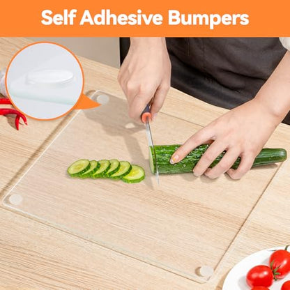 Large Clear Bumpers Pads 36PCS 1.2 inch+4/5 inch Rubber Clear Glass Bumpers Round Bumpers for Glass Top Cutting Board - size: Large+Medium 36pcs