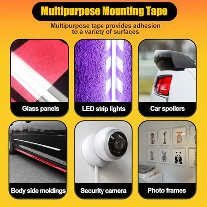 PHIXBEAR 1" Width Double Sided Foam Tape, Waterproof Outdoor Automotive Decor Wall Tape, Heavy Duty Mounting Tape, Super Strong Adhesive Tape, 15Ft Length