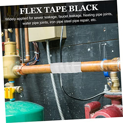 Lurrose Flexible Silicone Rubber Seal Tape for Plumbing Leak Repair Compression Resistant Weatherproof Pipe Leak Sealant for Faucets Heating Joints and Water Tanks