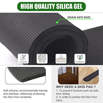 4 Pack Anti-Slip Furniture Rail Pads,Non Skid Furniture Pads for Recliners, Furniture Grippers, Gripper Pads, Furniture Pads for Hardwood Floors and Carpet,for Recliners,Sofa,couches,Chairs (30.7inch) - size: 4Pcs-Black
