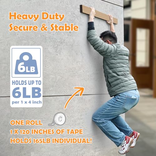 PPB Double Sided Mounting Tape, Clear Heavy Duty Nano Adhesive Tape with Protective Case, Removable Reusable Wall Tape for Home, Office, Car, Glass, Tile, Smooth Surfaces, 1 in x 10FT - size: 10FT