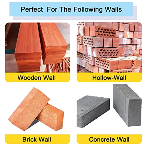 50 Pack Heavy Duty Hollow Wall Anchors with Screws, Loose Hinge Hole Repair Kits, Ideal for Hinge Hole Repair and Concrete Wall, Hollow-Wall, Wooden Wall (6x32mm) - size: 50 Pack