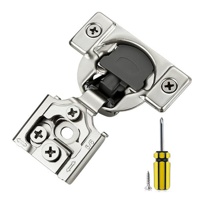 Ravinte 2 Pack 1 Pair 5/8 inch Overlay Soft Close Kitchen Cabinet Hinges Stainless Steel Adjustable Kitchen Hinges Satin Nickel Cabinet Hardware - size: 5/8 inch Overlay
