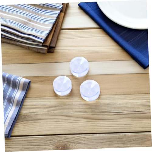STOBOK 16pcs Table Top Bumper: Anti Slide and Scratch 35 Mm Transparent Non-Adhesive Rubber Pads for Table Top Spacer to Avoid The Movement of Glass - size: 3.50X3.50X1.00CM