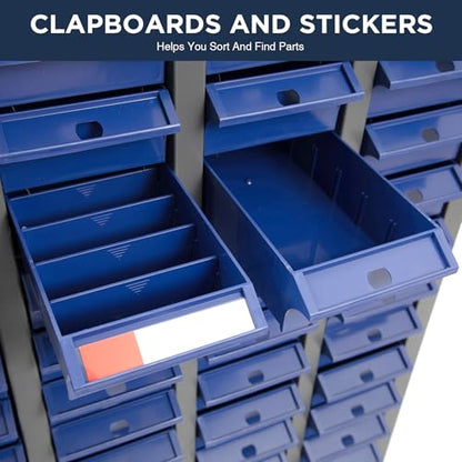 biosp 100 Drawers Bolt and Nut Tool Storage Cabinet Parts Cabinet Hardware Organization Shelves Bolts Bin Tool with ABS Material Drawer Label Stickers for Tool Hardware Storage, Grey - size: 100 Drawers Parts Cabinets