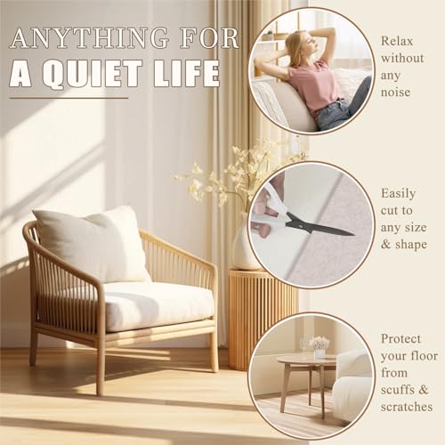 Yelanon Felt Furniture Pads for Hardwood Floors -261 Pcs Premium Floor Protectors for Furniture, Felt Pads for Chair Legs, Beige - size: 261 pcs Beige