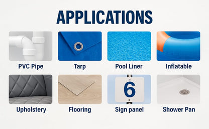 HOOK UP Adhesives Vinyl Contact Cement, Glue Waterproof, Fast-Drying Repair Adhesive for Pools, Inflatables, PVC, Air Mattresses, PVC Pipes, Tarps, Boats, Rafts, Upholstery Strong Bond, Cement 32 OZ