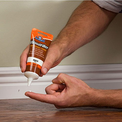 Elmer's E855 Carpenter's Wood Filler, 3.25-Ounce Tube, White - size: 3.25 oz, style: White