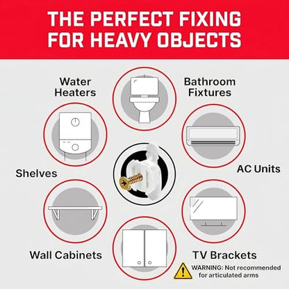 Bullfix Drywall Anchors and Screws Kit - 24 Pack, Holds 255lbs, Heavy Duty Drywall Anchors for Shallow Hollow Cavity with 13/16" Drill Bit, Dry Wall Screws, Heavy Duty Dry Wall Kit - size: 24 Pack