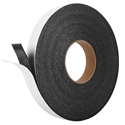 Kikerike Self Adhesive Foam Tape Weatherstrip 1In x 1/16In x 66Ft High Density Foam Insulation Strips Seal Weather Stripping with Strong Adhesive for Door and Window Sound Isolation Soundproofing - size: 1in x 1/16in x 66Ft