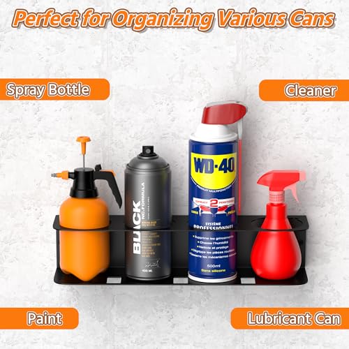 Ultrawall Spray Can Holder Rack, Wall Mounted Spray Bottle Holder, Garage Wall Mount Shelf, Utility Storage Rack, Tool Storage Rack - style: Separate