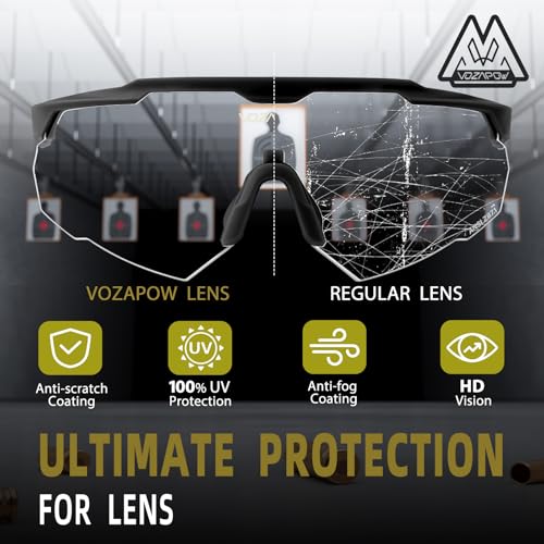 Shooting Glasses Anti Fog with High Definition Lenses, ANSI Z87+ Certified Tactical Safety Glasses for Men Women - color: D1-clear / Yellow