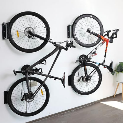 PHUNAYA Bike Wall Mount Vertical, Swivel Bike Hangers For Garage, Bike Rack Garage Wall, Bicycle Hooks, Garden Indoor Outdoor Storage, (2Pack) - style: Vertical 2Pack