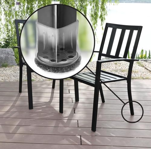 Slipstick GorillaOutdoor Berber Furniture Feet Pads with Clear Sleeve Sock (4 Pack) Outdoor Furniture Sliders for Round & Square Legs, Large - size: Universal Large