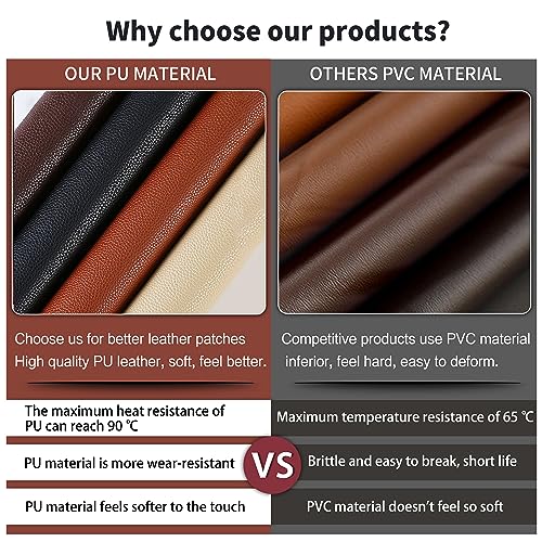 Leather Repair Patch Tape Kit, Self Adhesive Leather Repair for Furniture, Couch, Sofa, Car Seats,Office Chair,Vinyl Repair Kit.4.8inx60in - color: Dark Brown-Litchi Grain, size: 4.8 in x 60 in