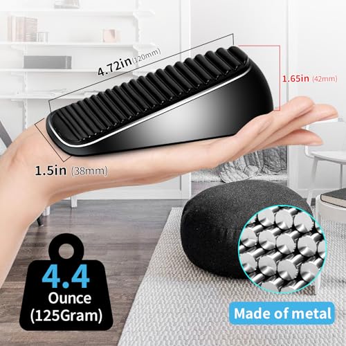 2Pc Strongest Door Stopper - Heavy Duty Door Stop Wedge, Door Stoppers for Bottom of Door, Made of Premium Quality Zinc and Silicone, Suits Any Door, Any Floor, Doorstop Wedge Tall 1.65in