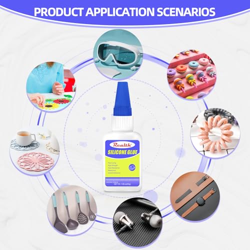 Silicone Glue Instant Glue 60g, Clear Waterproof Heat-Resistant Adhesive for Silicone Repair, Bonding Models, TPR, TPU & DIY Crafts - with Anti-Clog Cap, Fast-Drying Formula - size: 60g, style: Silicone Glue