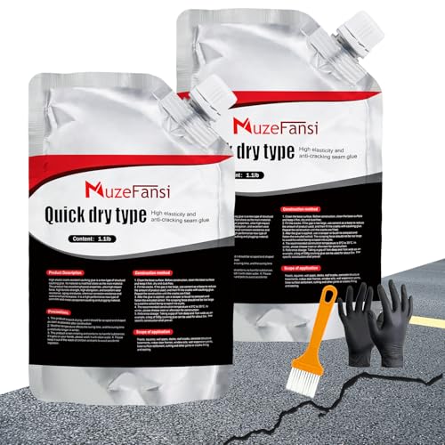 Asphalt Crack Filler,Concrete Crack Sealant,Asphalt Self-Leveling Cement Filler for Driveways, Walls, Patios, Garage Floors – Quick-Dry, Strong Bond(2 PCS) - style: 2 Pcs,2.22LB