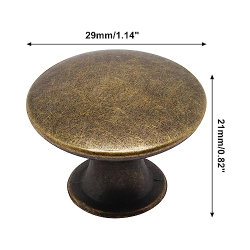 8 Pcs Antique Brass Cabinet Knobs, Round Dresser Knob Kitchen Drawer Knobs, Single Hole Cupboard Door Knob Dresser Drawer Pulls Handles - color: Antique Brass, size: 8 Pack
