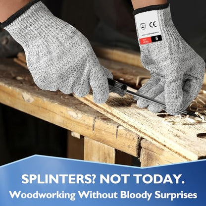 Cut Resistant Gloves, Level 5 Protection, Food Grade Safety Gloves for Mandolin Slicing, Multiple Sizes - size: Small