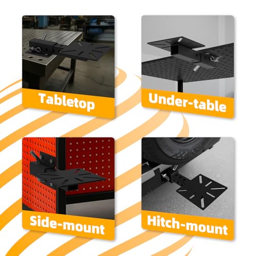 Hitch Vise Mount, Heavy-Duty Bench Grinder Stand & Trailer Hitch Vise Plate for 2-Inch Receiver, Adjustable Vise Stand for Winch Mount, Pipe Vise – Durable Hitch Accessories for Workbench & Mobile Use