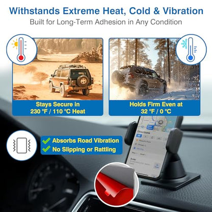 Heavy Duty Double-Sided Adhesive Pads – 48 Pre-Cut Foam Mounting Squares with Adhesion Promoter, Heat & Weather-Resistant Tape for Outdoor Lights, Solar Fixtures, Trim, Home & Automotive Use