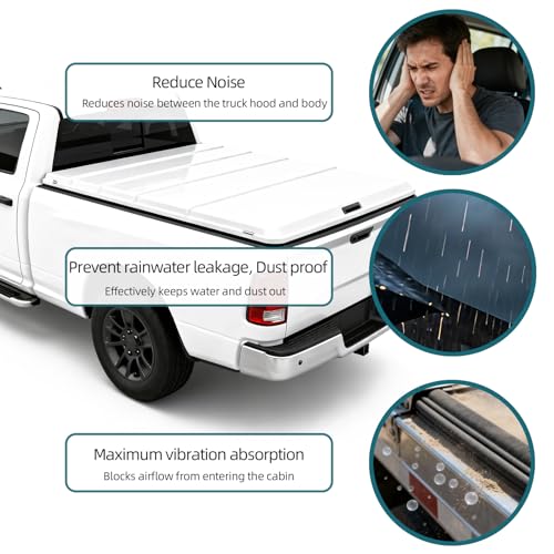 Truck Cap Seal - EPDM Rubber Topper Weather Stripping with Adhesive (2" W x 0.25" H x 25' L) | Camper Shell/Canopy/Tailgate Seal - size: 25Feet
