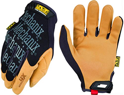 Mechanix Wear Material4x Original Gloves - Abrasion Resistant Gloves for Protecting Hands - Durable Synthetic Leather - Breathable - Comfort Fit - Machine Washable - Brown/Black - Medium - size: Medium