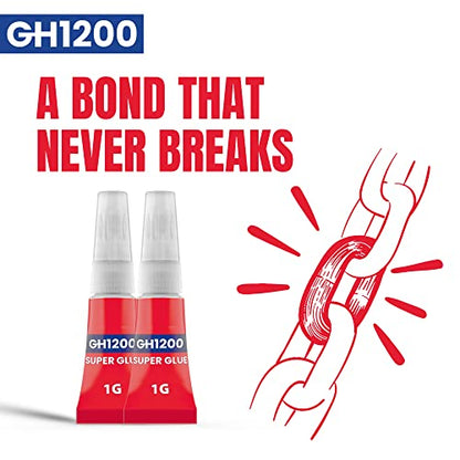 12 Grams Super Glue All Purpose with Anti Clog Cap. Ca Glue - Adhesive SuperGlue. Cyanoacrylate Glue for Hard Plastics, DIY Craft, Metal (12 g) - style: 12 g
