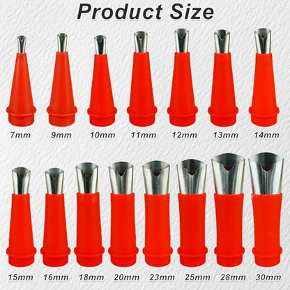 Upgrade Caulking Nozzles Tips Caulk Finisher Kit Caulk Gun Tips with Connection Bases Replacement with Brush - style: V- style