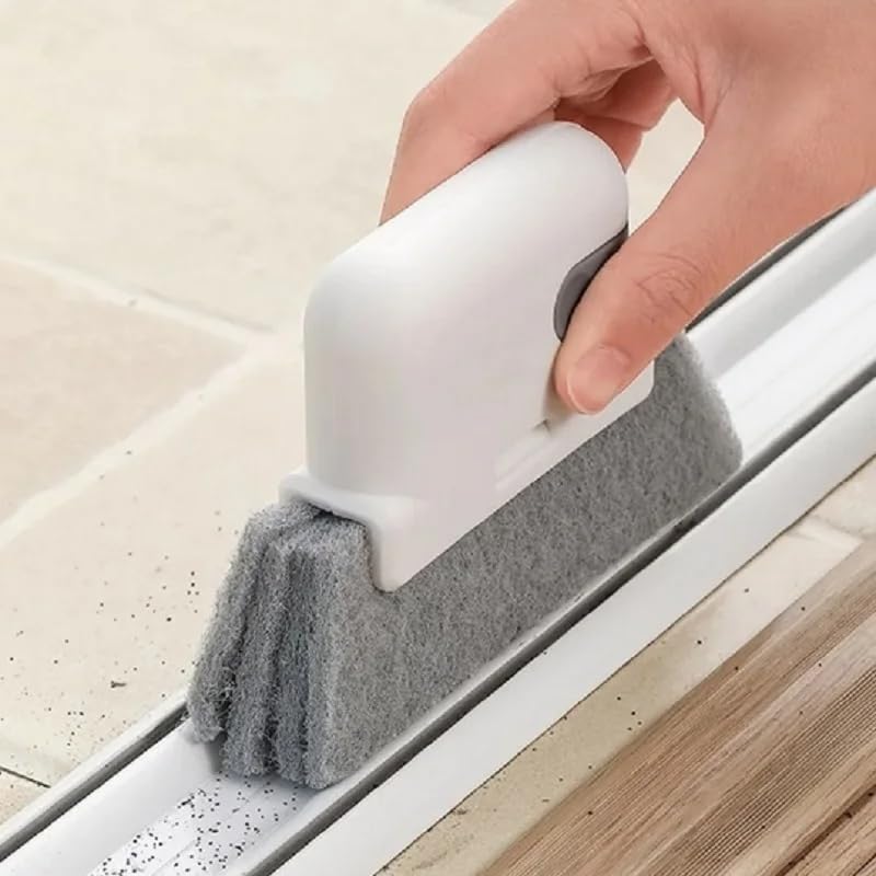 Advanced Window Track Cleaner & Brush – Removes Water Stains, Dirt, and Grime for Sparkling Homes & Kitchens - color: Yellow