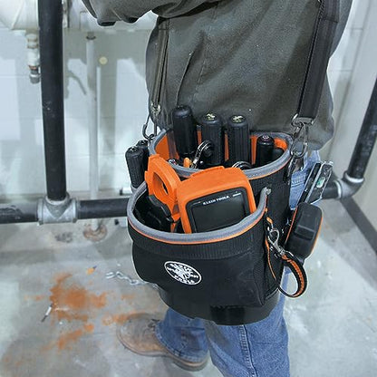 Klein Tools 55419SP-14 Tool Bag with Shoulder Strap Has 14 Pockets for Tool Storage, Can Fit Long Screwdrivers - size: Shoulder Pouch