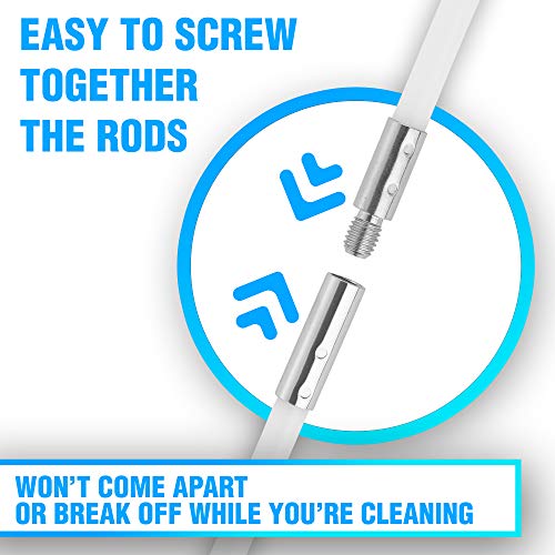 30-Feet Dryer Vent Cleaner Kit - Innovative Lint Remover Reusable Strong Nylon| Flexible Lint Brush with Drill Attachment for Faster Cleaning 30 Feet Long - size: 30 Feet