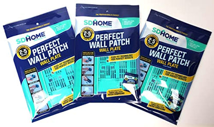 Wall Patch Repair Plate by SD Home, 3-Pack Drywall Backing Plates, 2-5” Hole Repair Patch, Easy & Quick DIY Patching - style: Wall Plate (3 Pack)