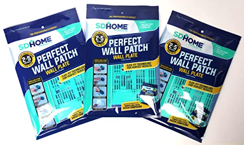 Wall Patch Repair Plate by SD Home, 3-Pack Drywall Backing Plates, 2-5” Hole Repair Patch, Easy & Quick DIY Patching - style: Wall Plate (3 Pack)