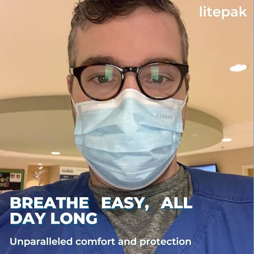 2,000pcs Disposable Face Masks- 3 Ply Breathable Mask For Adults - Blue (40 Packs of 50) - color: Blue