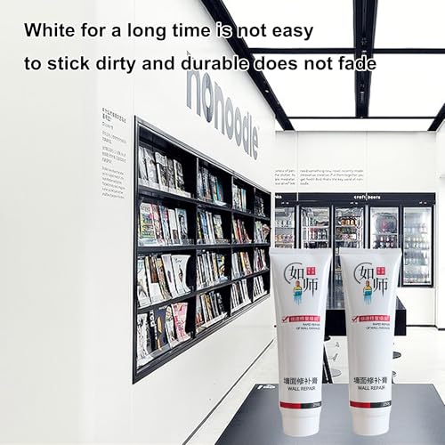 2 Pack Wall Mending Agent,Drywall Repair Kit,Wall Spackle with Scraper, Wall Surface Hole Fill Quick and Easy Solution
