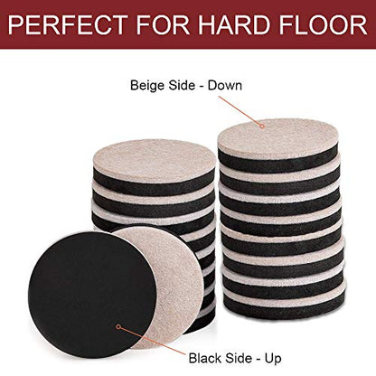 Yelanon Felt Furniture Sliders, 20pcs-3 1/2” Furniture Sliders for Carpet, Furniture Pads Hardwoods Floors, Heavy Furniture Movers Sliders, Reusable Moving Pads, Floor Protectors for Carpet - size: 20pcs 3.5"