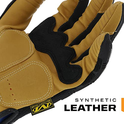 Mechanix Wear Material4x M-Pact Gloves - Abrasion-Resistant Gloves for Hand Safety - Machine Washable - Breathable - Secure Fit - Tear-Resistant - Durable - Brown/Black - XX-Large - size: XX-Large