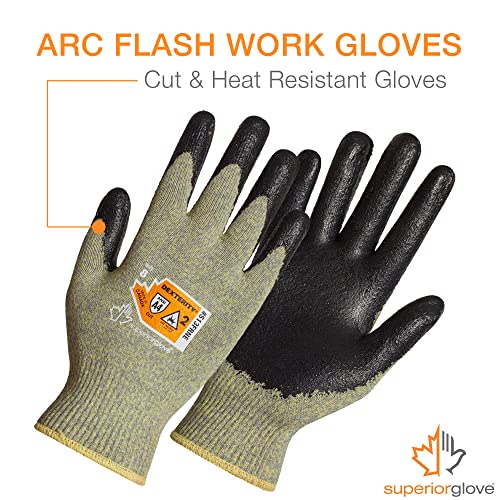 Superior Glove Dexterity Flame Resistant Arc Flash Electrcian Gloves with Neoprene Palm - S13FRNE - size: Small (Pack of 1)