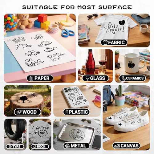 Swemos 2PCS Black Acrylic Paint Pens Markers, Dual Tip with Fine Tip and Brush Tip Pens Acrylic Paint Markers Waterproof Acrylic Markers Set for Rock, Canvas Stone, Wood, Glass, Metal (BLACK, 2) - style: BLACK