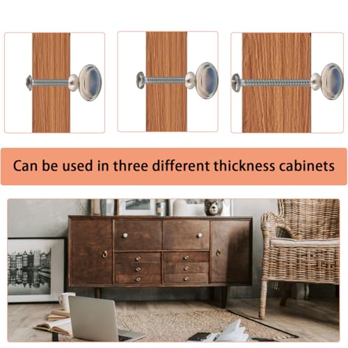 12 Pack Kitchen Cabinet Knobs, Dresser Drawer Knob with Screws, Round Cabinet Knobs, Round Drawer Knob (Silver) - color: Silver