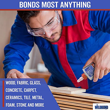 Weldbond Multi-Surface Strong Glue – Fast Drying Glue for Wood, Tile, Ceramic, Pottery, Glass, Metal & More – Heavy Duty Adhesive for Mosaic, Crafts, Wood Working & Repairs – 5.4oz (160ml), 12 Pack - size: 12 pack