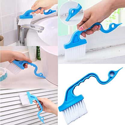 Broom and Dustpan Tweezers Tongs Cleaning Brushes Groove Gap Clean Tool Set 4 Pcs Kitchen Cleaning Brushes mini Kit Multipurpose Small Set for Home Door Window Track Tables Keyboards
