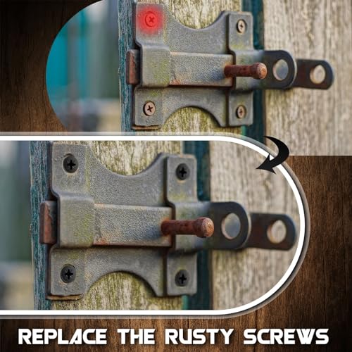 Hicarer 48 Pcs Oil Rubbed Bronze Wood Screws 9 x 3 Inch Black Extra Long Security Door Cabinet DIY Projects Hinge Screws, Flat Head, Anti Corrosion