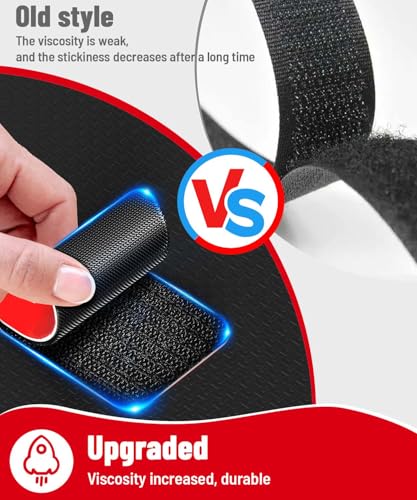 PHIXBEAR Hook and Loop Strips with Super Adhesive Heavy Duty, Heat Resistant Waterproof, Outdoor or Indoor Use, 16 Sets Black 1.57x1.97 Inch - size: 1.57x1.97 Inch（16 Sets）
