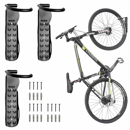 BikeHand Bike Wall Hanger - Heavy Duty Vertical Bicycle Wall Hook Mount Holder Rack for Garage Shed Indoor Storage - Fits MTB & Road Bikes - 3 Pack - size: PACK 3