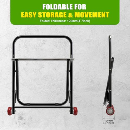 Insaga Cable Caddy for Spool with Wheels- Foldable Wire Spool Rack Holder Portable Wire Spool Reel Caddy 100lb Capacity to Keep Cables Tidy and Organized, Single Axle - color: Cable Caddy-wheels