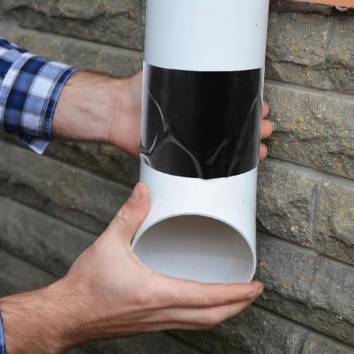 Black Heavy-Duty Duct Tape Wide Roll Industrial Strength 4 inches x 55 Yards,9.1 Mil, Waterproof, Strong, Flexible, No Residue, UV Resistant for Indoor Outdoor Repairs Tear by Hand - size: 4IN X 55Yds